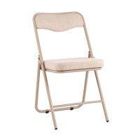 Стул складной Джонни рогожка бежевая каркас бежевый