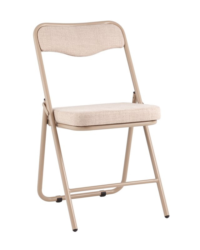 Стул складной Джонни рогожка бежевая каркас бежевый