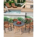 Стул Syna светло-коричневый серые ножки