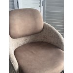 Стул ГРЕЙС (GRACE) 360 град, цвет КАПУЧИНО PENA-172 / G1229-7, ткань / ШОКОЛАДНОЕ ЗОЛОТО, ®DISAUR Стул ГРЕЙС (GRACE) 360 град, цвет КАПУЧИНО PENA-172 / G1229-7, ткань / ШОКОЛАДНОЕ ЗОЛОТО, ®DISAUR