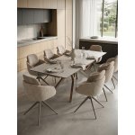 Стул ГРЕЙС (GRACE) 360 град., цвет БЕЖЕВЫЙ (PENA-120 / G1229-3, ткань / ЛАТТЕ каркас, ®DISAUR