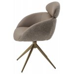 Стул ГУННАР (GUNNAR) 360 град, цвет БЕЖЕВЫЙ VEGA-11 / MIAMI-160, ткань / ШАМПАНЬ каркас, ®DISAUR Стул ГУННАР (GUNNAR) 360 град, цвет БЕЖЕВЫЙ VEGA-11 / MIAMI-160, ткань / ШАМПАНЬ каркас, ®DISAUR