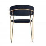 Комплект из 4-х стульев Turin чёрный с золотыми ножками