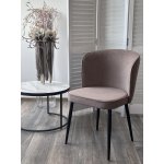 Стул МИЛАНО B5 Капучино, велюр / черный каркас, М-City