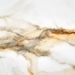 Стол Aura D110, керамогранит Calacatte gold мрамор, чёрный