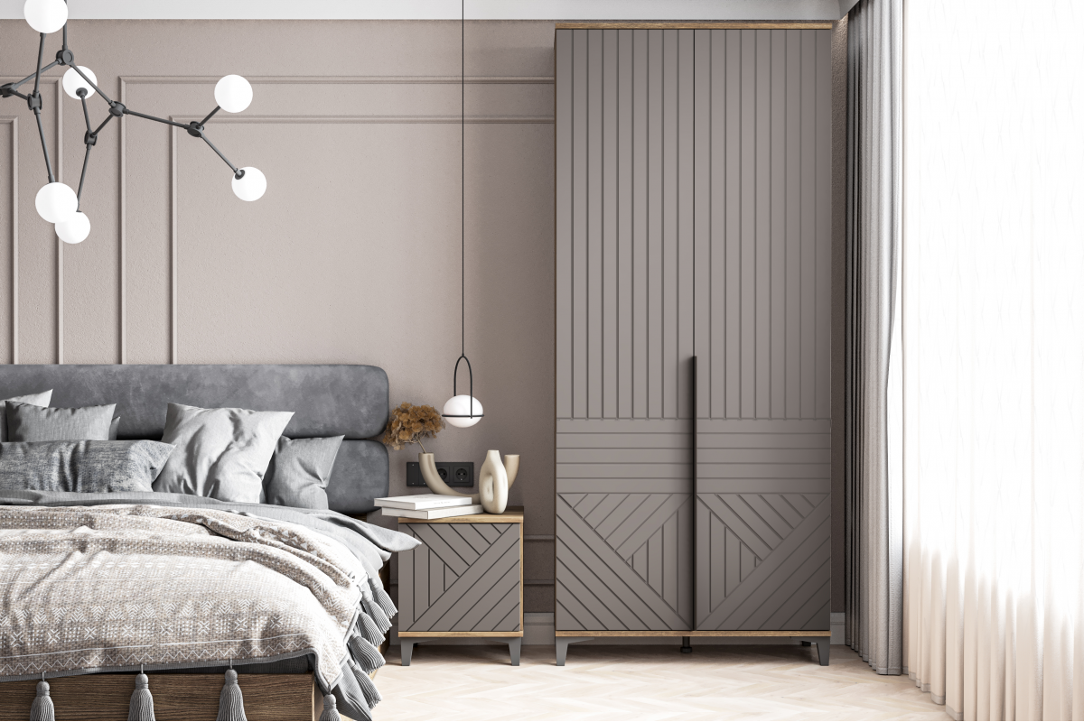 СГ Палау Шкаф 2х ств. табак/ грей софт