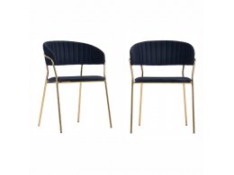 Комплект из 2-х стульев Turin чёрный с золотыми ножками