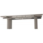 Стол АДАЖИО 240 (320) см ЭЛЛИПС VARESE ONICE, керамика / Латте каркас М-City