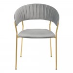 Комплект из 2-х стульев Turin серый, золотые ножки