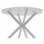 Стол ВЕГА D100 Белый, стекло/ белый каркас М-City