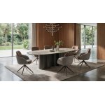 Стул ГРЕЙС (GRACE) 360 град, цвет КАПУЧИНО PENA-172 / G1229-7, ткань / ШОКОЛАДНОЕ ЗОЛОТО, ®DISAUR Стул ГРЕЙС (GRACE) 360 град, цвет КАПУЧИНО PENA-172 / G1229-7, ткань / ШОКОЛАДНОЕ ЗОЛОТО, ®DISAUR