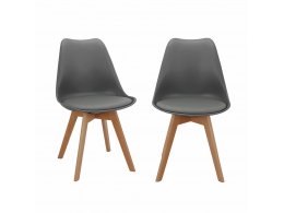 Комплект из 2-х стульев Eames Bon серый Комплект из 2-х стульев Eames Bon серый