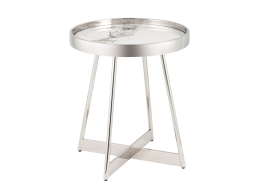 Журнальный столик Гера 50*50 см сталь серебро