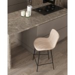 Стул полубарный Vault экокожа светло-серый