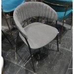 Стул Turin серый с чёрными ножками