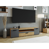 Тумба ТВМ-8 дуб крафт золотой/серый графит