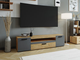 Тумба ТВМ-8 дуб крафт золотой/серый графит