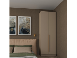 Шкаф Голд Бостон  800*2200*520 Бежевый (Глиняный Серый)