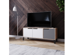 Тумба под ТВ ТВМ-4 дуб сонома/графит+белый