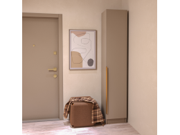 Прихожая Голд  Бостон Пенал П-400 (400х2103х350)(Бежевый(Глинянный/серый)