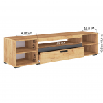 Тумба ТВМ-8 дуб крафт золотой/серый графит