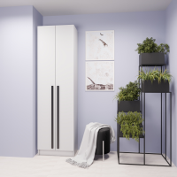 Шкаф Бостон Ш-600 (600х2103х350) Прихожая белый