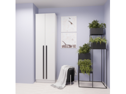 Шкаф Бостон Ш-600 (600х2103х350) Прихожая белый