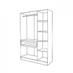 Шкаф распашной Сура (3 ств. 1ящ.) 1200х2100х480 Белый