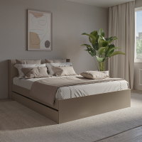 Кровать Астра (с ящиками) кашемир 1600х2000