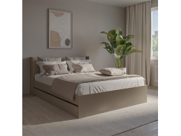 Кровать Астра (с ящиками) кашемир 1600х2000