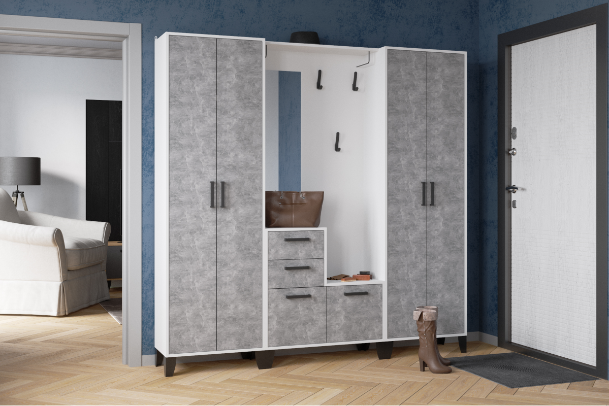 Прихожая Витра ЦС белый/ателье светлое