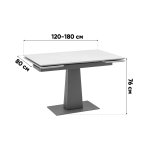 Стол Арнон 120-180/80/76 см керамика Carmen light grey