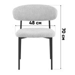 Стул Sevyn букле кофейный