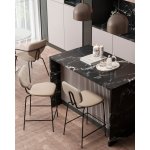 Стул полубарный Masey бежевый с бежевой экокожей