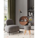 Пуф с ящиком Store Woody рогожка серая