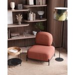 Кресло Стоун велюр рельефный коралловый