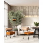 Кресло Ponpoun бежевый терракотовый