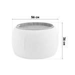 Пуф-столик Люкке с ящиком серый