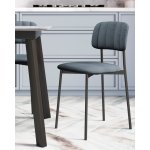 Стул Майло рогожка серо-синий