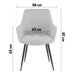 Стул обеденный Noa серый