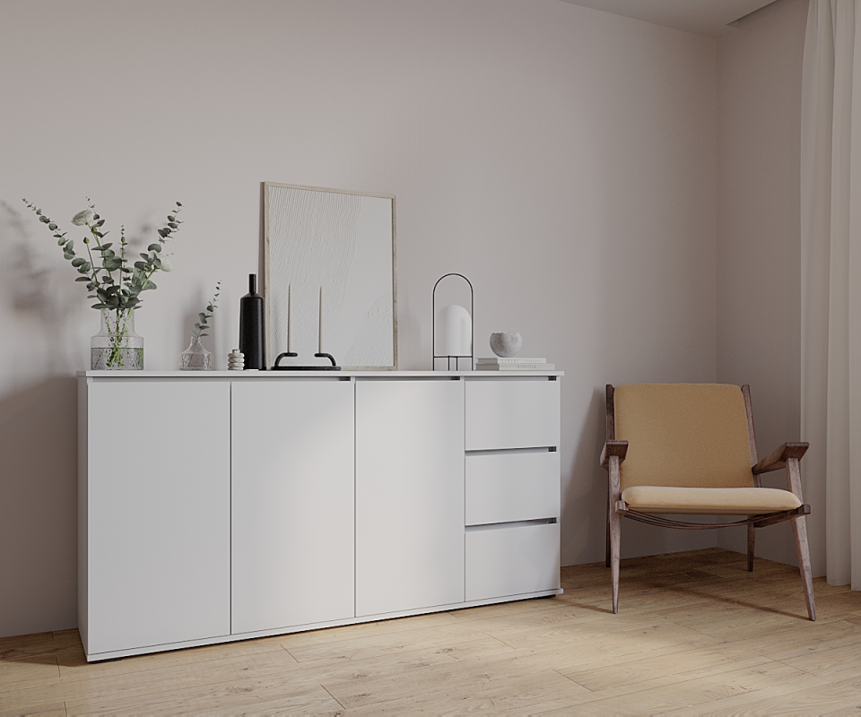 Комод Сура 1704 Белый