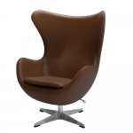 Кресло EGG STYLE CHAIR коричневый, натуральная кожа Кресло EGG STYLE CHAIR коричневый, натуральная кожа