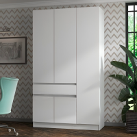 Шкаф распашной Сура (3 ств. 1ящ.) 1200х2100х480 Белый