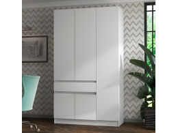 Шкаф распашной Сура (3 ств. 1ящ.) 1200х2100х480 Белый