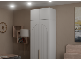 Антресоль Фиеста 802х400х500 (Белый/Белый Софт)