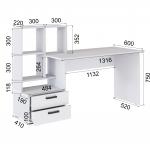Компьютерный стол СКМ-5 белый
