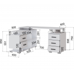 Компьютерный стол угловой СКМУ-3 белый