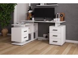 Компьютерный стол угловой СКМУ-3 белый