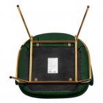 Стул-полукресло Emil зеленый с золотыми ножками