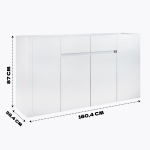 Комод МИКА 1604х870х384 Белый